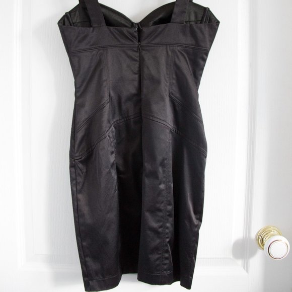 LIPSY Black Mini bustier Dress Bodycon Party Cocktail X-Small 0 New - Picture 3 of 4